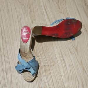 Louboutin Espadrilles Blue Ribbon EU39